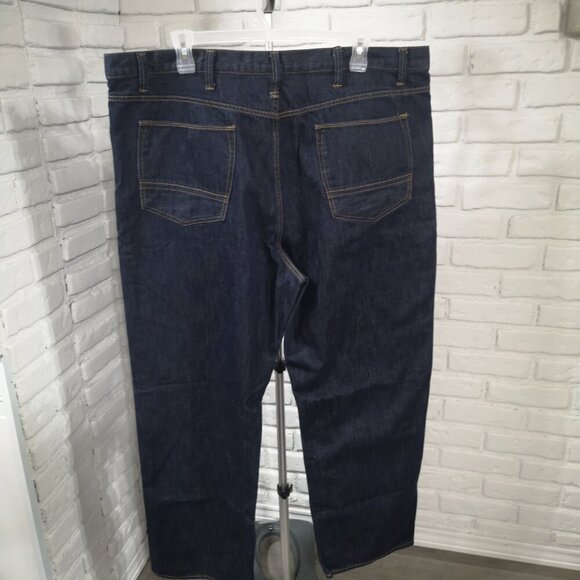 The Foundry Supply Co. Men's Size 46/32 Dark Wash Straight Wide Legs Jeans - Picture 2 of 12